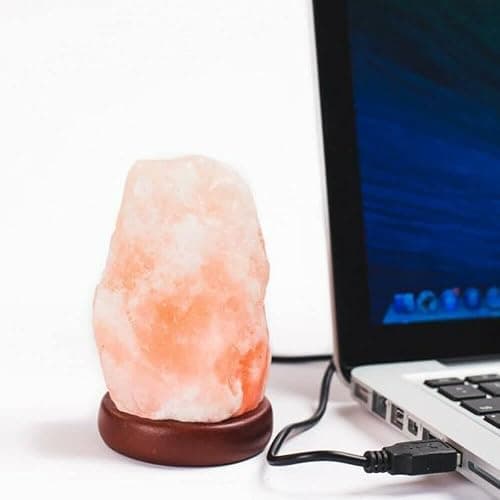 100 Percent Natural Pure Himalayan 1kg Salt Lamp Healing Ionizing Pink Crystal Rock Hand Crafted Air Purifier Home Decor, USB LED Night Light & Gifts Wooden Base Fine Quality Home Decoration thumbnail 6