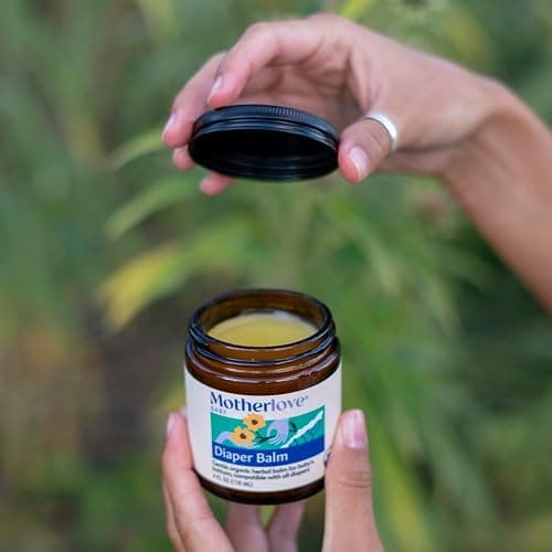 Motherlove Diaper Balm (4 oz) Organic Herbal Diaper Rash Cream—Cloth diaper Safe, Zinc Oxide- & Petroleum-Free thumbnail 7