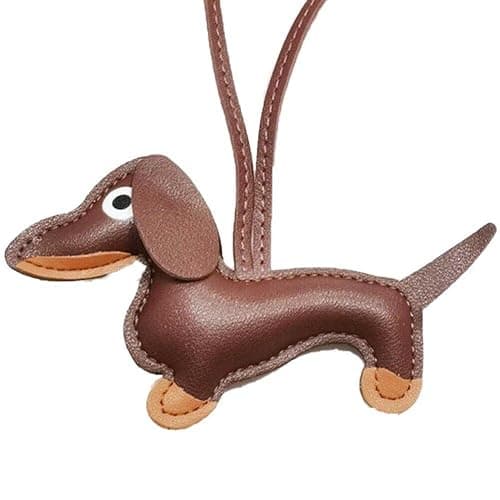 Casiler Süße Welpe Hundetasche Anhänger Key Chain Mode Pu Leder Dackel Dackel Ringzubehör - Image 1