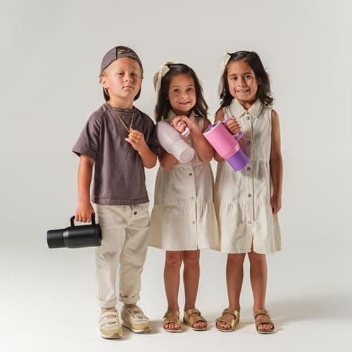 HydroJug Kids - 20 oz Insulated Kids Water Bottle with Flip Straw & Handle | Leak-Proof & Durable | Perfect for School, Sports, Lunch, Travel & Camp, Black Leopard - Black Leopard thumbnail 6