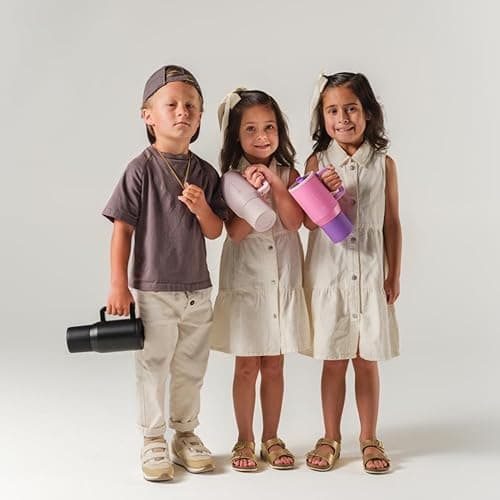 HydroJug Kids - 20 oz Insulated Kids Water Bottle with Flip Straw & Handle | Leak-Proof & Durable | Perfect for School, Sports, Lunch, Travel & Camp, Cream - Cream thumbnail 6