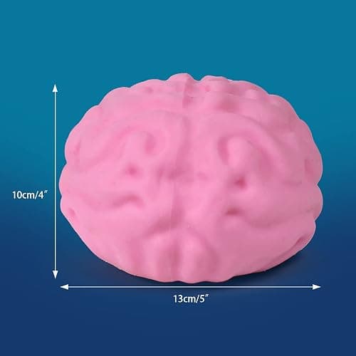 YIQUDUO Plus Size Large Brain Squishy Squeeze Ball Giant Jumbo Big Brain Ball Stress Relief Toy, Fun Toy for Party Favors thumbnail 2