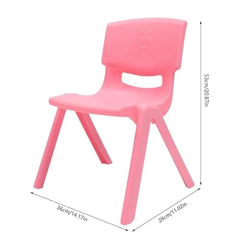LOYALHEARTDY 6Pcs Stackable School Chairs, Plastic School Stack Chair Colorful Kids Plastic Chair for Toddlers Classroom Furniture School (Colorful 2, 20.87" H) thumbnail 2