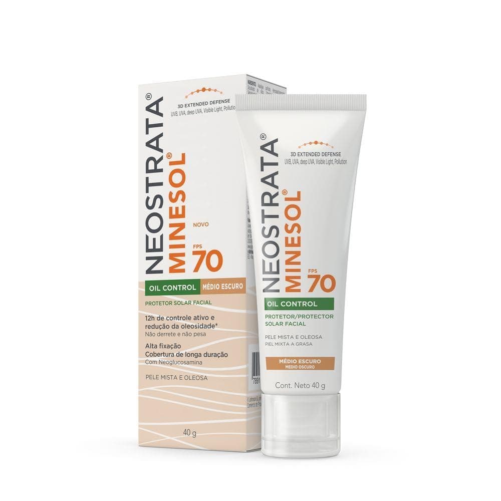 Protetor Solar Facial Neostrata Minesol Oil Control Médio Escuro FPS 70, 40g thumbnail 3