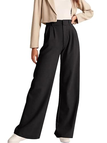 NIMIN Women Work Pants Business Casual Outfits Dress Trousers with Pockets | Wide Leg Pants, Front Pleated, Office Formal Daily Wear Slacks, Professional Interview Outfits - Image 1