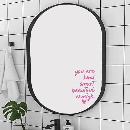 2 Pack Pink Mirror Decal Room Decor for Teen Girls, 3D Pink Bathroom Decor for Kids or Girls,Positive Affirmation Mirror Sticker thumbnail 3