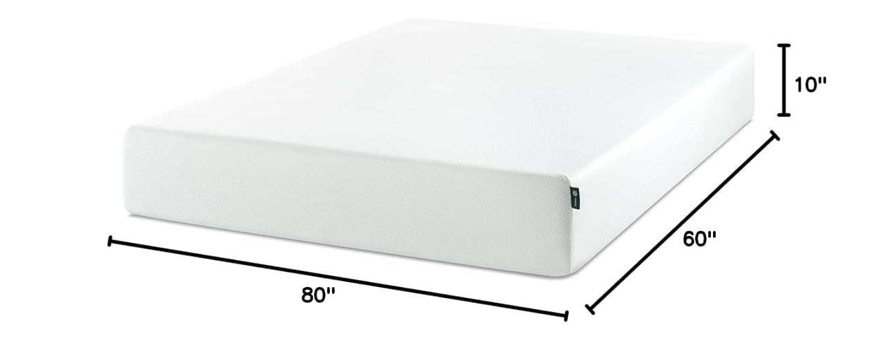 ZINUS 10 Inch Queen Green Tea Memory Foam Mattress [New Version], Fiberglass Free, Medium Firm Feel, Zoned Pressure Relief, Certified Safe Foams & Fabric, Mattress in A Box thumbnail 2