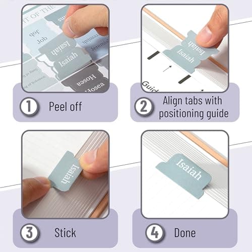 Mr. Pen- Bible Tabs, 75 Tabs, Laminated Bible Tabs for Women and Men, Bible Tabs for Study Bible, Bible Index Tabs, Bible Book Tabs, Bible Labels Tabs, Mr Pen Bible Tabs thumbnail 4