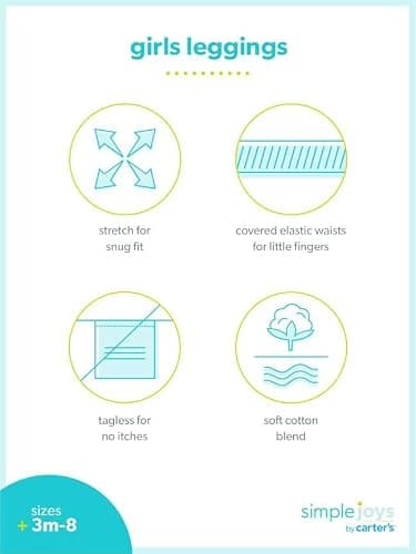 Simple Joys by Carter's girls 3-pack Leggings thumbnail 7
