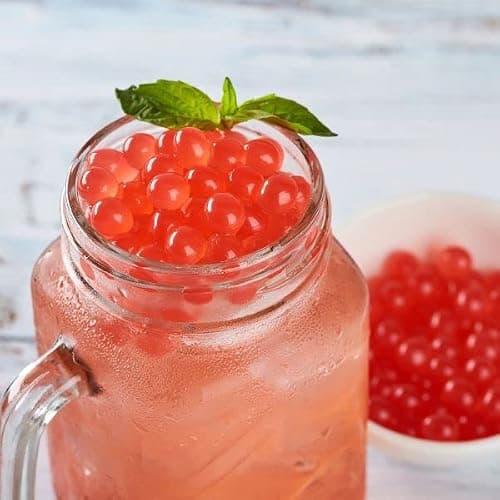 Tea Zone [7 Pounds] Strawberry Popping Pearls for Boba Tea Beverages, Sweets, Ice Cream Topping | B2053 thumbnail 5