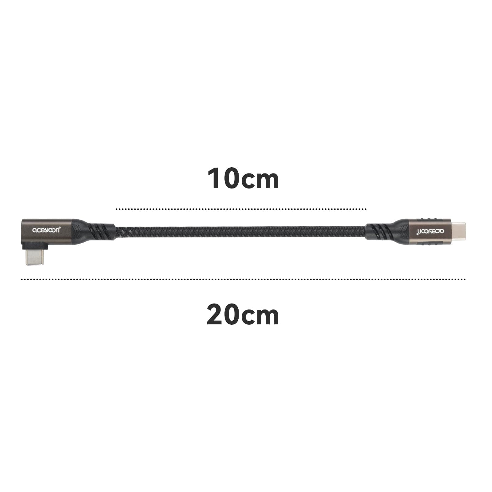 aceyoon 240W USB C to USB C Cable 10cm 5A PD QC 4.0 Short USB C Cable Fast Charging USB C Cable Curved Braided Nylon Compatible with iPhone 16 15 Galaxy S24 S23 for Huawei thumbnail 5