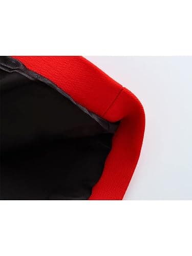 OFFSUM Damen Kleid Ärmelloses -Frauen O Hals Rot Sommerkleid Sexy Zurück Reißverschluss Mode Party Elegante Kurze Cocktailkleider Für Party Prom Abend Hochzeit Kleidung - XS - Rot thumbnail 6