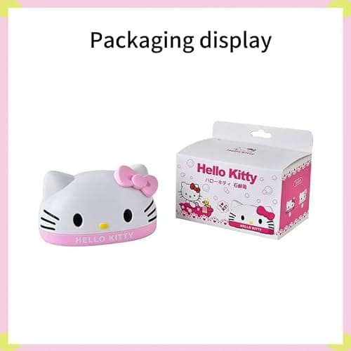 for Kitty Cute Soap Case Holder Container with Lid - Cute Soap Dish for Bathroom Accessories (White kt) thumbnail 3