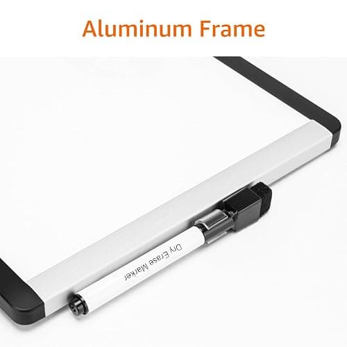 Amazon Basics Small Dry Erase Whiteboard, Magnetic Whiteboard with Marker and Magnets, 8.5" x 11", Plastic/Aluminum Frame thumbnail 5
