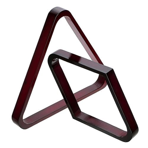 OwnMy Set of 2 Wooden Billiard Ball Rack Set, Vintage Solid Wood Billiard 8-Ball Triangle Rack & 9-Ball Diamond Rack Table Pool Ball Racks - Image 1