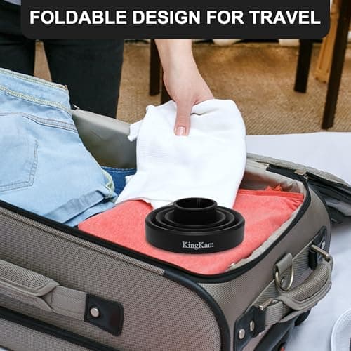 KingKam Collapsible Hair Dryer Diffuser - Travel and Easy Storage - Diffuser Attachment Fit Most Hair Dryers with Nozzle Diameter D-1.575Inch to 1.968 Inch (4-5cm) - Black thumbnail 6