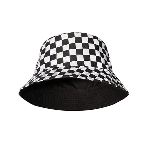 Bucket Hat Cotton Double-Side-Wear Reversible Sun Hat for Women Men, Summer Vacation Travel Beach Packable Fisherman Hat - Image 1