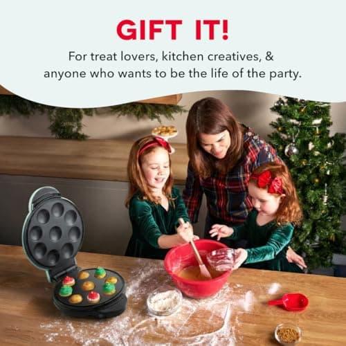 Dash MultiMaker® Treat Maker System - Make Mini Donuts, Cupcakes & Heart-Shaped Waffles - Interchangeable Plate Design - dishwasher safe Parts for Easy Cleanup - Aqua thumbnail 7