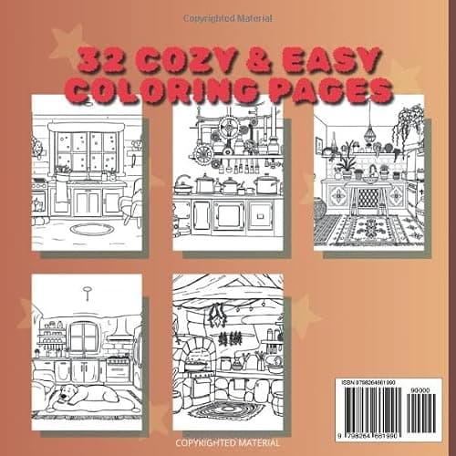 Cozy Kitchens Coloring Book for Adults: Creative Kitchen Illustrations to Color for Relaxation, Creativity and Mindful Coloring Fun thumbnail 2