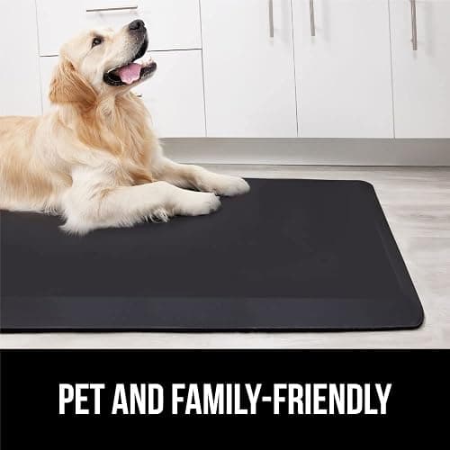 GORILLA GRIP Comfortable Cushioned Kitchen Mats for Floor, 3/4 Inch Thick Ergonomic Standing Desk Anti Fatigue Mat, Waterproof and Stain Resistant Pebbled Top, Supportive Padded Foam Rug, 20x32, Black thumbnail 9
