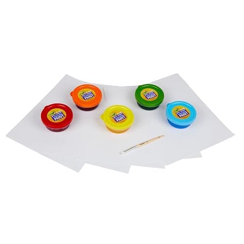 Crayola Spill Proof Paint Set - Washable Paint for Kids, Includes Paint Brush & Paper, No Drip, Less Mess Arts & Crafts, Toddler Gift, Ages 3+ thumbnail 5