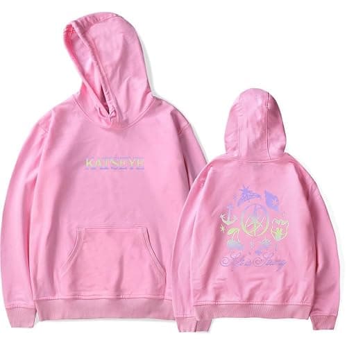 WONGDAYMER Katseye Merch Distressed Hoodie Fashion Hoodies Pop Music Men Women Sweatshirt Tracksuit Pullover Coat - Pink - Small - Image 1