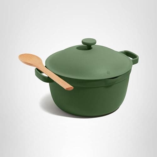 Our Place Perfect Pot - 5.5 Qt. Nonstick Ceramic Sauce Pan with Lid | Versatile Cookware for Stovetop and Oven | Steam, Bake, Braise, Roast | PTFE and PFOA-Free | Toxin-Free, Easy to Clean | Sage thumbnail 8