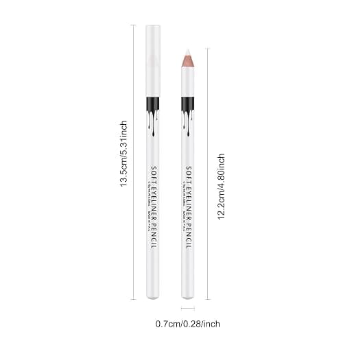 FREEORR 12 Packs Professional Highlighter Eye Liner Pen, White Eyeliner Pencil, Waterproof Long Lasting Eye Brighten thumbnail 8