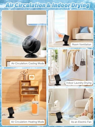incihic Desk Fans for Bedroom,Air Circulator Fan，90°Vertical +120°Auto Oscillating, 100 Speeds, 10H Timer, Quiet Fan, Digital Display Rechargeable USB, with Remote,for Home, Office（white） thumbnail 7