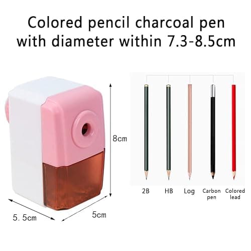 QIRUIRED Pencil Sharpeners Manual Sharpener Desktop Colored Pencil Sharpener Handheld Children Kids Gift School Stationery Office Students Supplies (Blue) thumbnail 2