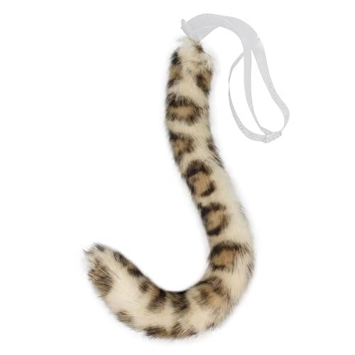 Striped Tiger and Spotted Cheetah Tail, Adorable Animal Character Costume Play, Upright Cat Tai - Image 1