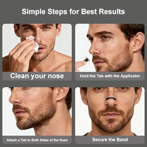 Magnetic Nasal Strips (30 Pairs) - Anti-Snoring Magnetic Nose Strips for Sleeping, Breathable Snore Reducing Aids & Sleep Aid Nasal Magnets Anti Snoring Devices thumbnail 5