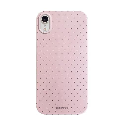 Reownest Case for iPhone XR, Soft TPU Protective Phone Case with Aesthetic Cute Polka Dot Simple Design Cover for Women Girls-Pink - Image 1