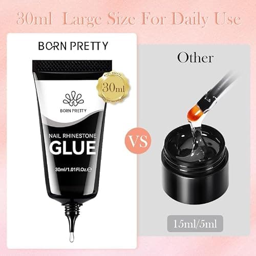 Born Pretty Rhinestone Glue für Nail Charms Nägel Nail Glue Nail Art Strass Kleber für 3D Nägel Edelsteine Perlen Nail Art Juwelen Gehärtet Brauchen Nail Art DIY zu Hause 30ML thumbnail 6