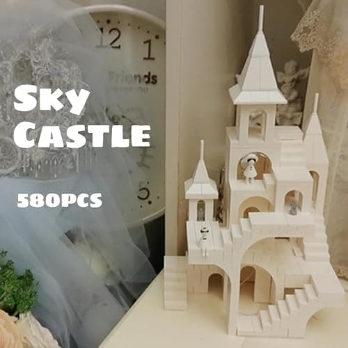 AIYIMUSIDEEN White Sky Castle Building Block，Architecture Building Blocks（580PCS Gifts for Adults and Kids thumbnail 3