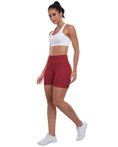 ATHVOTAR Workout Gym Shorts Women, High Waisted Seamless Butt Lifting Scrunch Butt Sports Shorts thumbnail 4