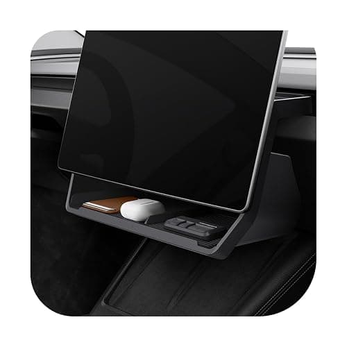 Spigen [Upgraded Under Screen Storage Organizer for Tesla Model Y Juniper (Standard, Premium & Performance 2025/2026) and Model 3 Highland (Standard, Premium & Performance 2024/25/26) - Black - Image 1