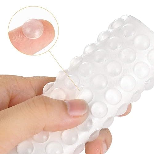 200PCS Cabinet Bumpers Clear Rubber Bumpers Self Adhesive, Soft Close Cabinet Door Bumper Dots, Sound Dampening Cupboard Door Bumpers Pads for Kitchen Drawers, Picture Frames, Furniture - Image 1