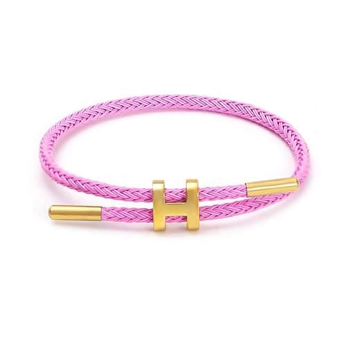 SPOMUNT Bracelets Fashion for Women Adjustable Bracelet, Gold-plated Buckle Design Titanium Steel Wire Rope Jewelry - Image 1