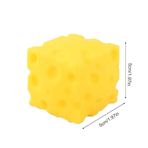 Cheese Squish, 2PCS Cheese Stress Balls Squish Toys, Calming Relaxation StressRelief Cube Slow-Rebound Squishys Cute Toy Soft Foam Toy For Men Women,5x5cm thumbnail 5