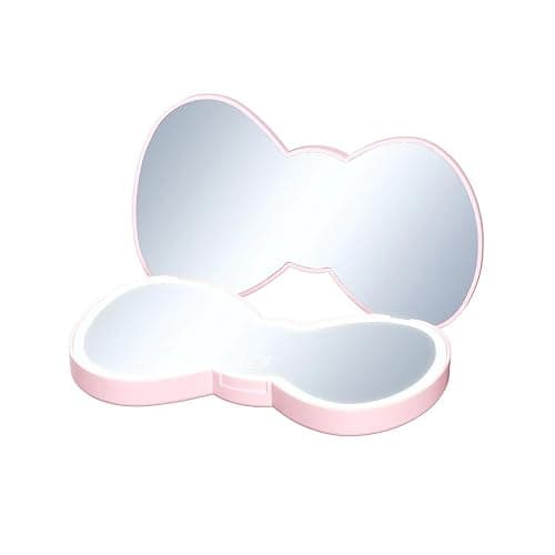 Impressions Vanity Hello Kitty Bow LED Compact Mirror, Double Sided Cute Travel Makeup Mirror, Soft Touch Button with Slide Down Auto Shut Off (Small) thumbnail 4