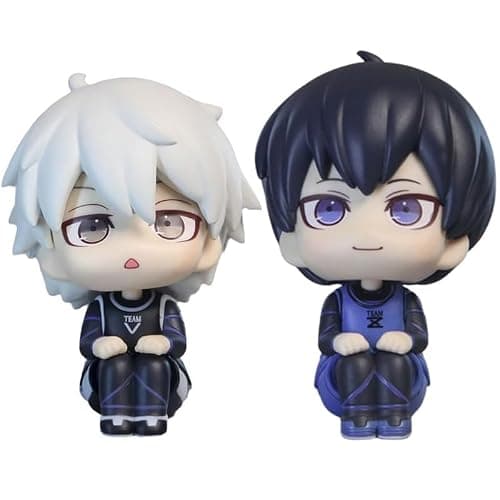 Puruuige 2PCS Isagi Yoichi+Nagi Seishiro Figure Anime Look Up Figurine 3.9'' PVC Isagi Yoichi Action Figure Model Cake Topper Collectible Statue - Image 1
