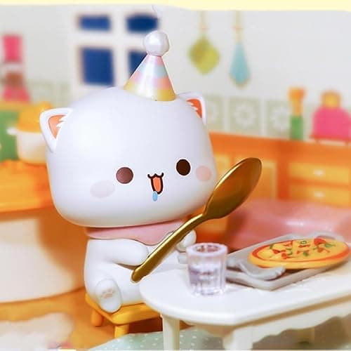 Mitao Cat Series 4 Blind Box Kawaii Figures Action Figures Random Collection Guess Blind Bag Collectible Desktop Ornaments Cute Model Birthday Gift（1 Pack） thumbnail 7