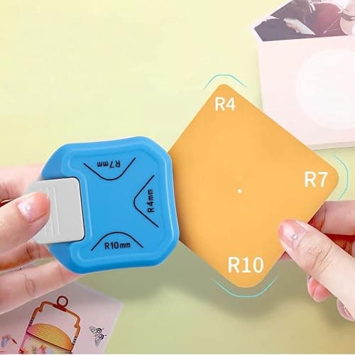 FUYOAL Corner Rounder Punch, 3 in 1 Corner Cutter Corner Paper Punch Card Making, Scrapbooking, Paper Craft (4mm, 7mm,10mm, Blue) thumbnail 5
