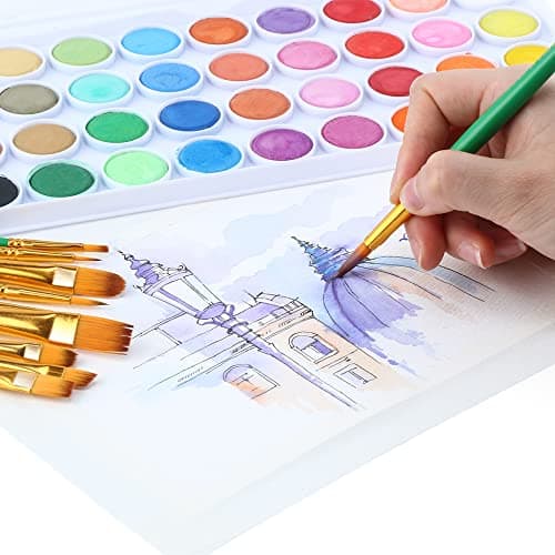 Transon 20pcs Artist Painting Brush Set for Acrylic Watercolor Gouache Hobby Craft Face Rock Painting Green thumbnail 6