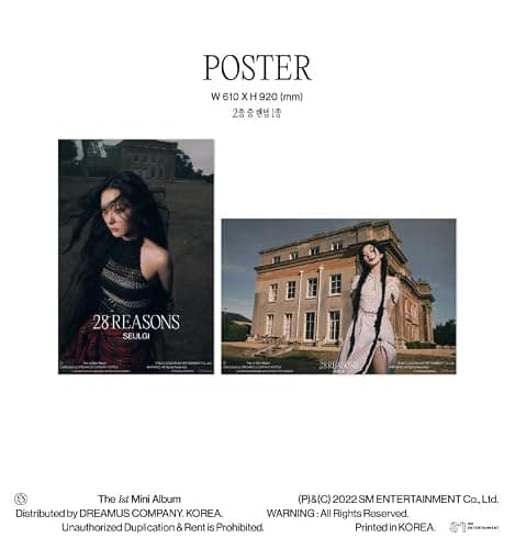 DREAMUS SEULGI (Red Velvet) - 1st Mini Album 28 Reasons (Photo Book Ver.) CD+Folded Poster (+ Folded Poster) (SMK1348) thumbnail 5