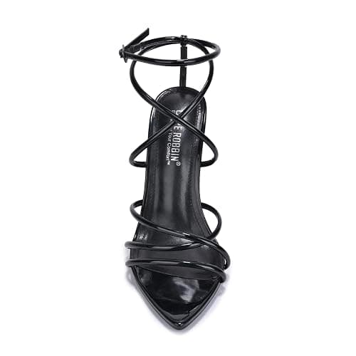 Cape Robbin Women's Strappy Pointy Open Toe Ankle Strap Stiletto Sandal-Ada thumbnail 4