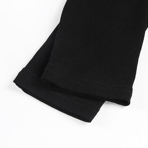 Artfish Women's Square Neck Long Sleeve Ribbed Slim Fitted Casual Basic Crop Top thumbnail 4