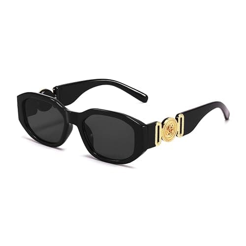 BUTABY Rectangle Sunglasses for Women Retro Driving Glasses 90’s Vintage Fashion Irregular Frame UV400 Protection - Image 1
