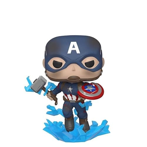 Funko Pop! Marvel: Avengers Endgame - Captain America with Broken Shield & Mjoinir thumbnail 2